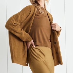 JENNI KAYNE Cashmere Cocoon Cardigan Bronze